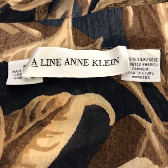 A Line Anne Klein silk wrap skirt size medium - Picture 4 of 4